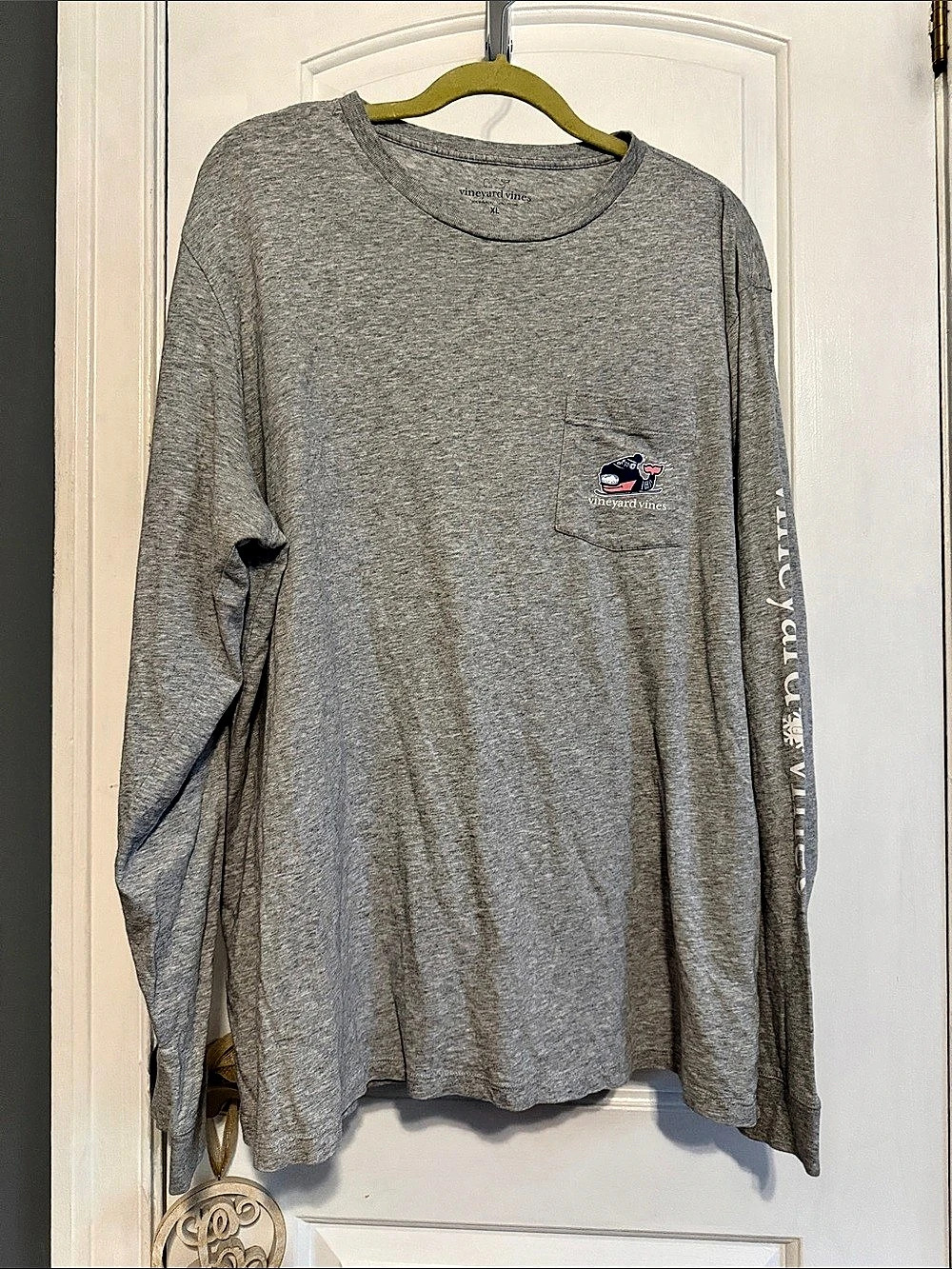 vineyard vines Graphic Long Sleeve T-Shirt Tee Gray XL Like